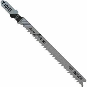 Bosch T101B 5 pc. 4 in. 10 TPI Variable Pitch Clean for Wood T-Shank Jig Saw Blades