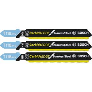 Bosch T118AHM3 3 pc. 3-1/4 in. 24 TPI Carbide Edge for Stainless Steel T-Shank Jig Saw Blades