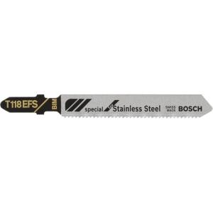 Bosch T118GFS 5-Piece 3-1/4 in. 36 TPI Basic for Stainless Steel T-Shank Jig Saw Blades(Stainless Steel)