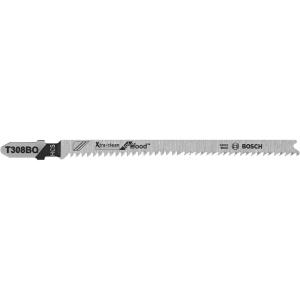 Bosch T308BO 5-Piece 4-1/2 in. 12 TPI Extra Clean for Wood T-Shank Jig Saw Blades
