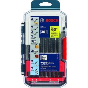 Bosch TPW005 5 pc. T-Shank Jig Saw Blade Set for Pro-Wood(30-Pack)