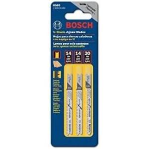 Bosch U503 3 pc. Assortment U-Shank Jig Saw Blade Set for Laminate Flooring