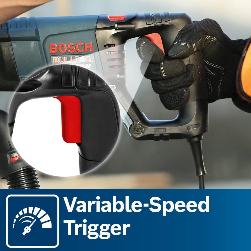 imageBOSCH 11255VSR Bulldog Xtreme 8 Amp 1 Inch Corded Variable Speed SDSPlus ConcreteMasonry Rotary Hammer11255VSR