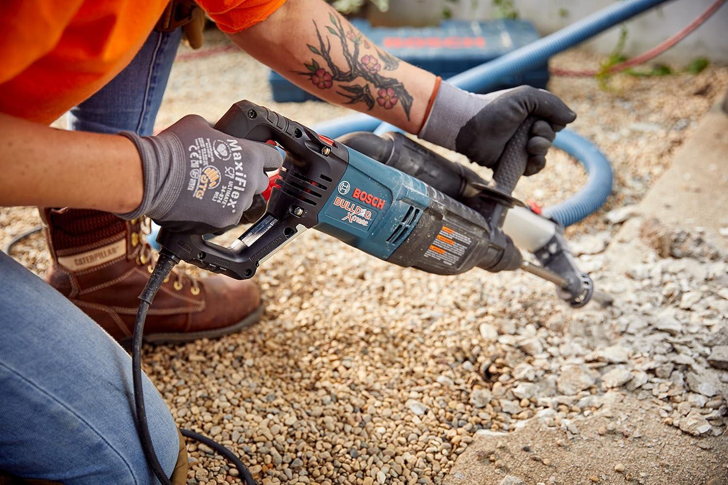imageBOSCH 11255VSR Bulldog Xtreme 8 Amp 1 Inch Corded Variable Speed SDSPlus ConcreteMasonry Rotary Hammer11255VSR