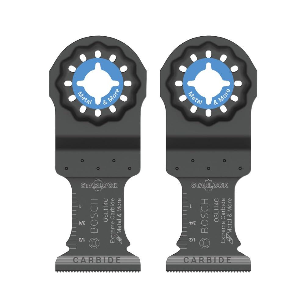 imageBOSCH 114 Inch OSL114C3 Starlock Carbide Plunge Cut Blade 3Pack Professional Oscillating MultiTool Accessory with 3D Fit Interface 30X Longer Life Compatible with OIS Tools114 In