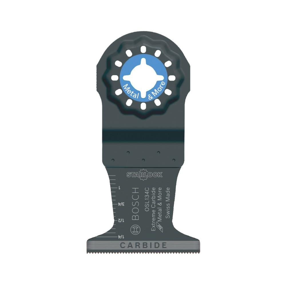 imageBOSCH 114 Inch OSL114C3 Starlock Carbide Plunge Cut Blade 3Pack Professional Oscillating MultiTool Accessory with 3D Fit Interface 30X Longer Life Compatible with OIS Tools134 In
