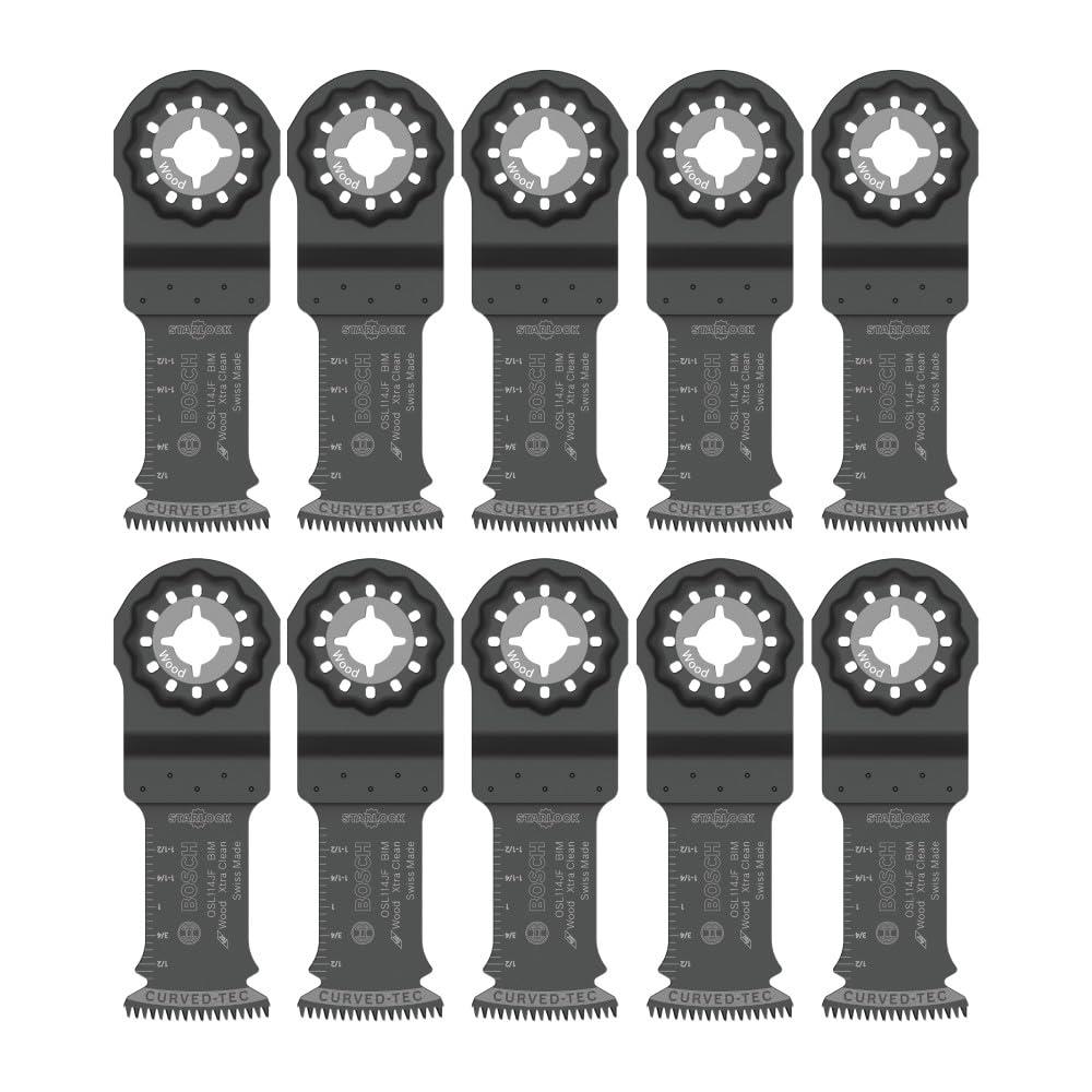 imageBOSCH 114 Inch OSL114C3 Starlock Carbide Plunge Cut Blade 3Pack Professional Oscillating MultiTool Accessory with 3D Fit Interface 30X Longer Life Compatible with OIS Tools114 in