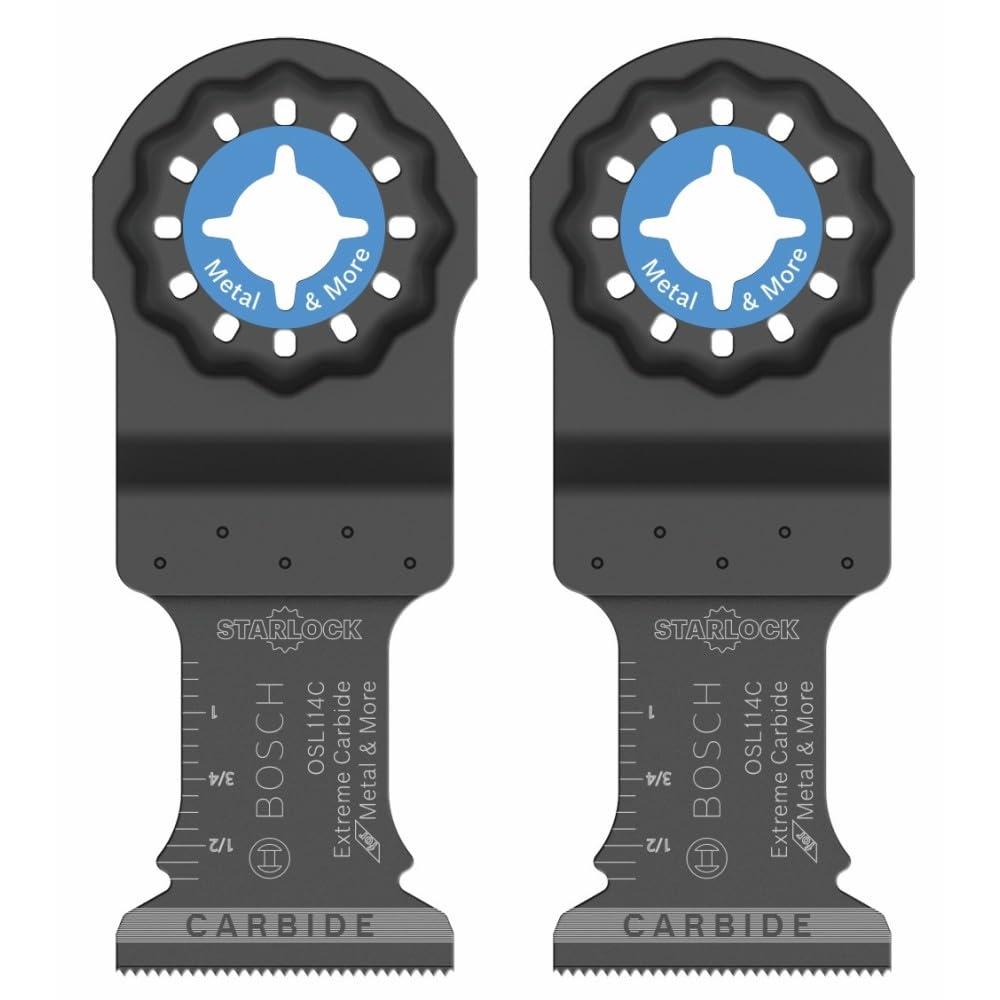 imageBOSCH 114 Inch OSL114C3 Starlock Carbide Plunge Cut Blade 3Pack Professional Oscillating MultiTool Accessory with 3D Fit Interface 30X Longer Life Compatible with OIS Tools114 In