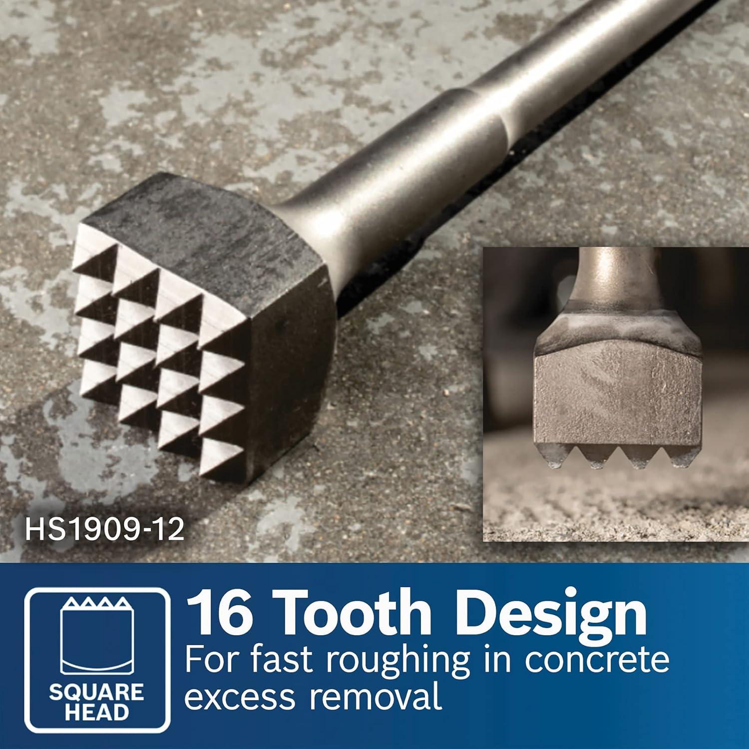 imageBOSCH 2 in x 12 in SDSmax Tile Chisel Hammer Steel HS1915SDS Max Bushing Tool