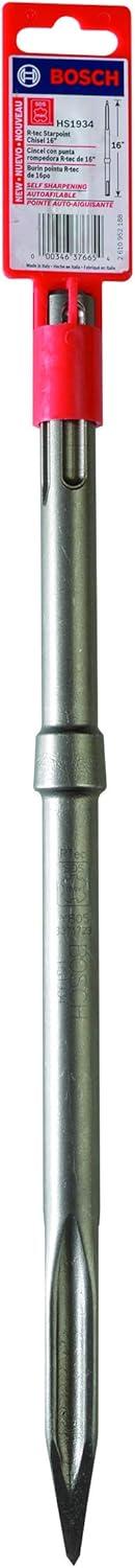 imageBOSCH 2 in x 12 in SDSmax Tile Chisel Hammer Steel HS1915SDS Max Point Chisel