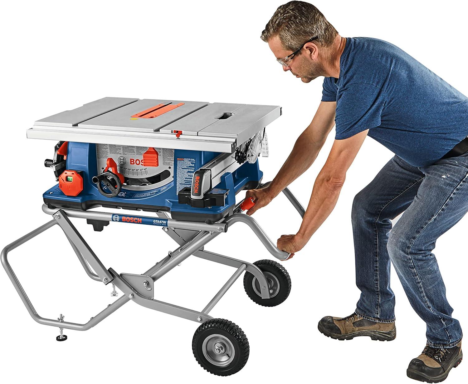 imageBOSCH 4100XC10 10 In Worksite Table Saw with GravityRise Wheeled StandTable Saw