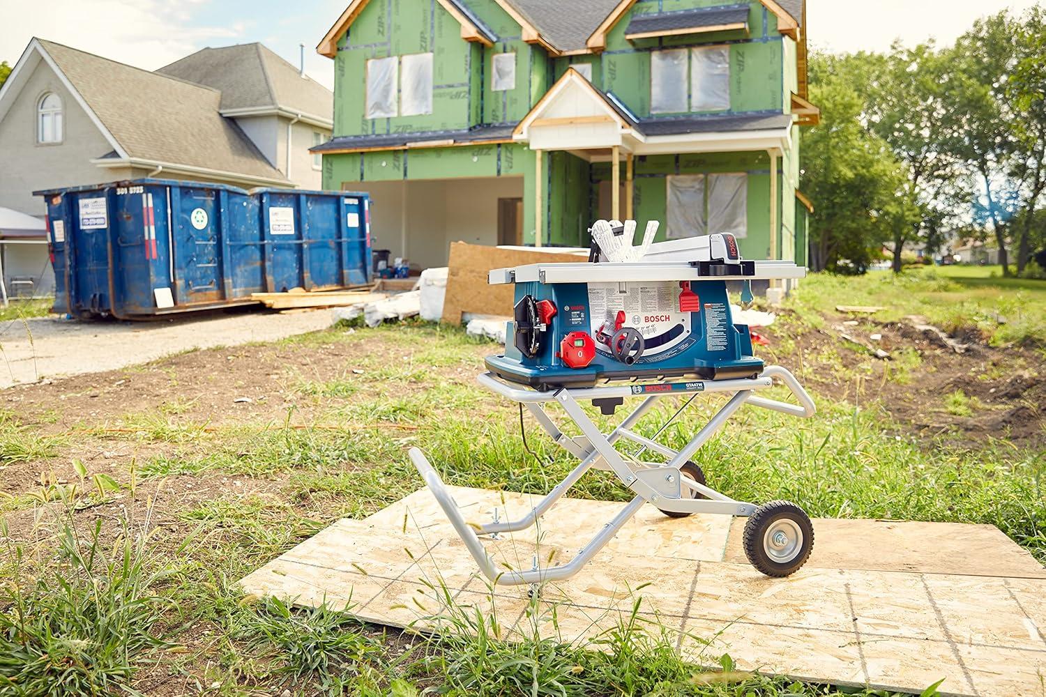 imageBOSCH 4100XC10 10 In Worksite Table Saw with GravityRise Wheeled StandTable Saw
