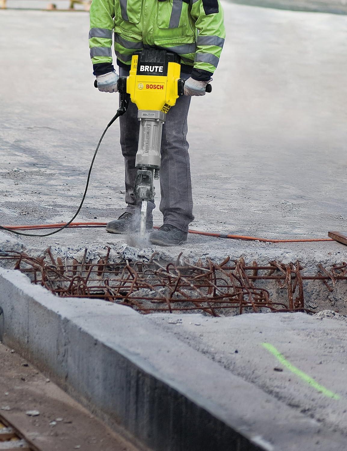 imageBOSCH BH2760VC Brute Breaker Hammer 1000 Blasts Per Minute 35 FtLbs Impact Energy Vibration Control Service Minderbrushes GreasePacked Gearbox Ideal for HeavyDuty Concrete and Asphalt WorkBrute Breaker