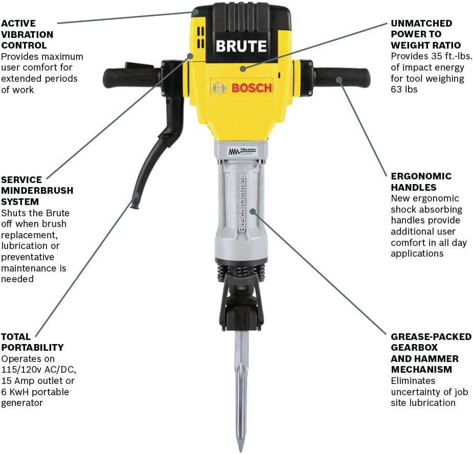 imageBOSCH BH2760VCB 120Volt 118 Brute Breaker Hammer with Basic CartHammer