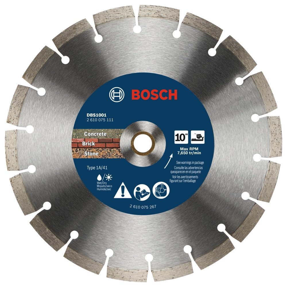 imageBOSCH DBSX04502 412 in XLock Premium Segmented Rim Diamond Blade 5X Faster Change Long Life Concrete Brick Block XLock amp Standard Angle Grinders10 DIAMETER