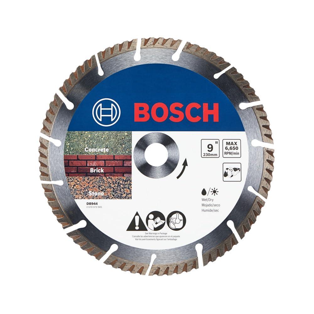 imageBOSCH DBSX04502 412 in XLock Premium Segmented Rim Diamond Blade 5X Faster Change Long Life Concrete Brick Block XLock amp Standard Angle Grinders9 DIAMETER