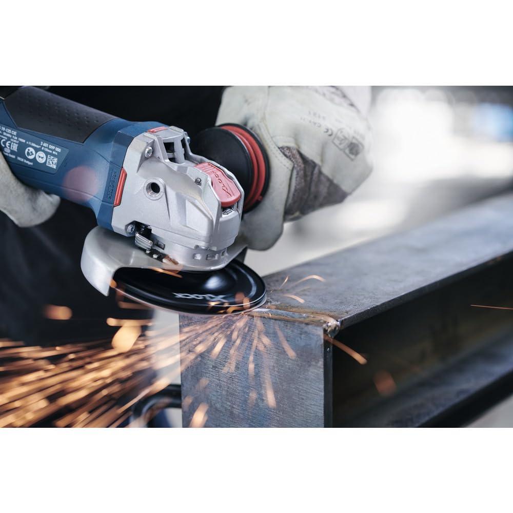 imageBOSCH FBX5100 25Pack 5 In XLOCK Fine Grit Abrasive Fiber Discs 100 Grit Compatible with 78 In Arbor for Applications in Metal Surface Finishing Weld Blending Rust Removal412 in