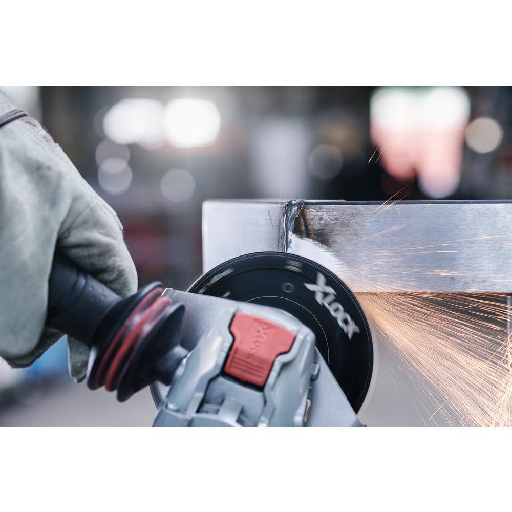 imageBOSCH FBX5100 25Pack 5 In XLOCK Fine Grit Abrasive Fiber Discs 100 Grit Compatible with 78 In Arbor for Applications in Metal Surface Finishing Weld Blending Rust Removal412 in