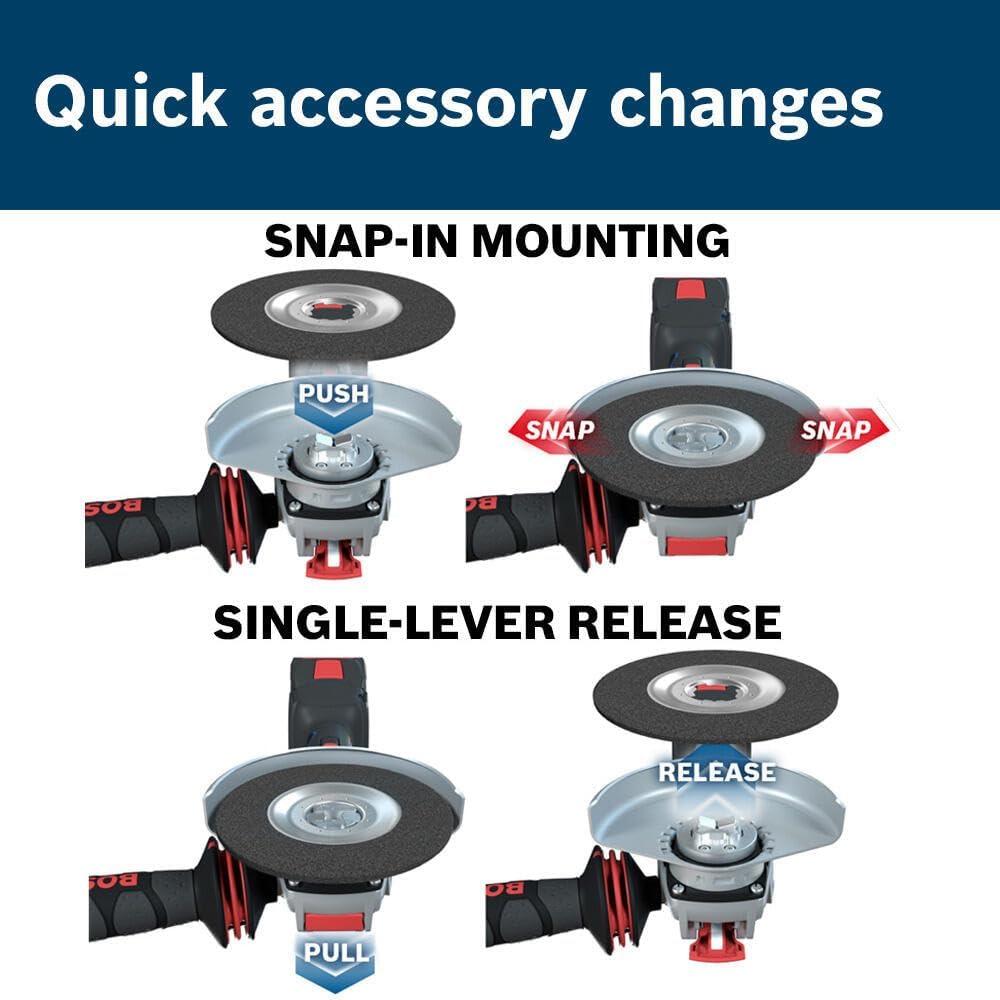 imageBOSCH FDX2750080 1Piece 5 In XLOCK Flap Disc 80 Grit Compatible with 78 In Arbor Type 27 for Applications in Metal Blending and Grinding5 In