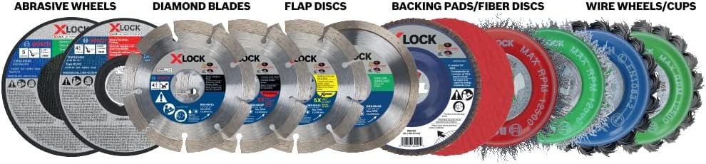 imageBOSCH FDX2750080 1Piece 5 In XLOCK Flap Disc 80 Grit Compatible with 78 In Arbor Type 27 for Applications in Metal Blending and Grinding5 In