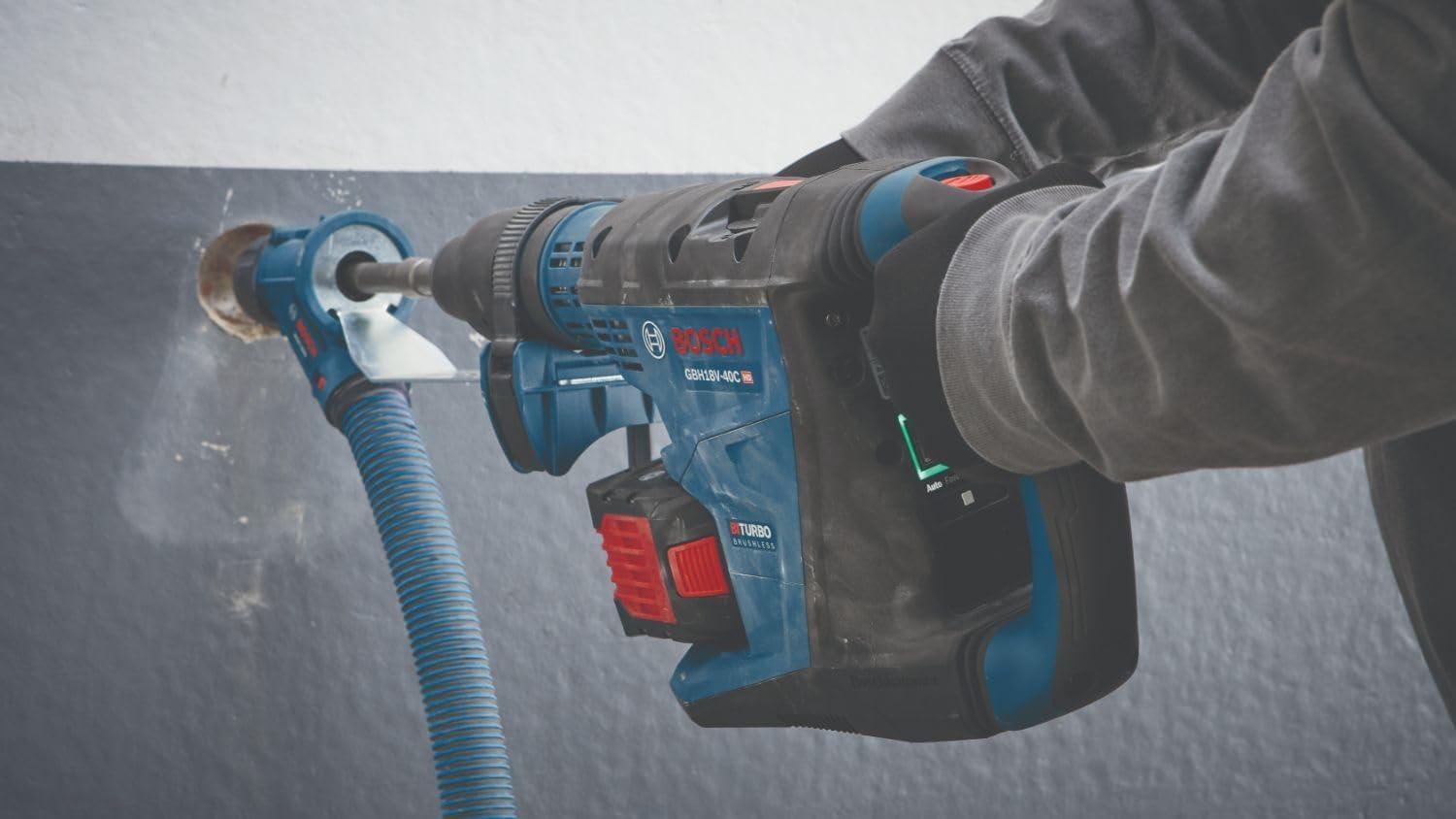 imageBOSCH GBH18V40CK27 PROFACTOR 18V ConnectedReady SDSmax 158 In Rotary Hammer with 2 CORE18V 12 Ah High Power BatteriesTool Only