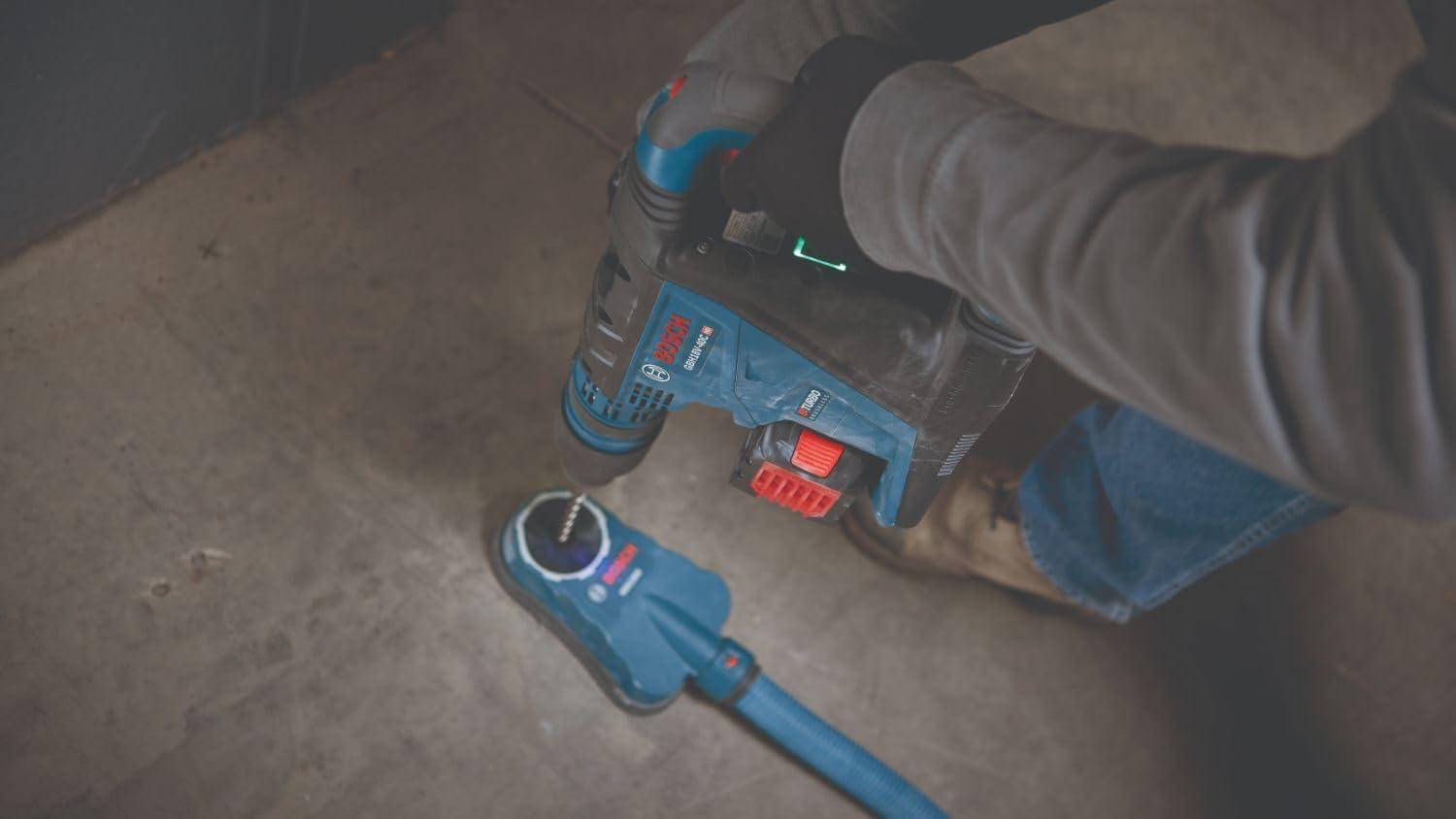 imageBOSCH GBH18V40CK27 PROFACTOR 18V ConnectedReady SDSmax 158 In Rotary Hammer with 2 CORE18V 12 Ah High Power BatteriesTool Only