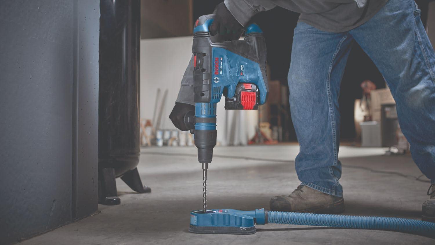 imageBOSCH GBH18V40CK27 PROFACTOR 18V ConnectedReady SDSmax 158 In Rotary Hammer with 2 CORE18V 12 Ah High Power BatteriesTool Only