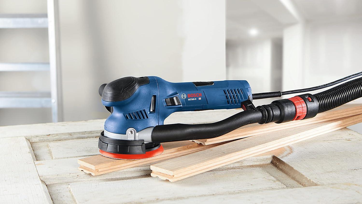 imageBOSCH GET756N Electric Orbital Sander Polisher 75 Amp Corded 6 Inch Disc Size DualMode Random Orbit amp Turbo5 Inch
