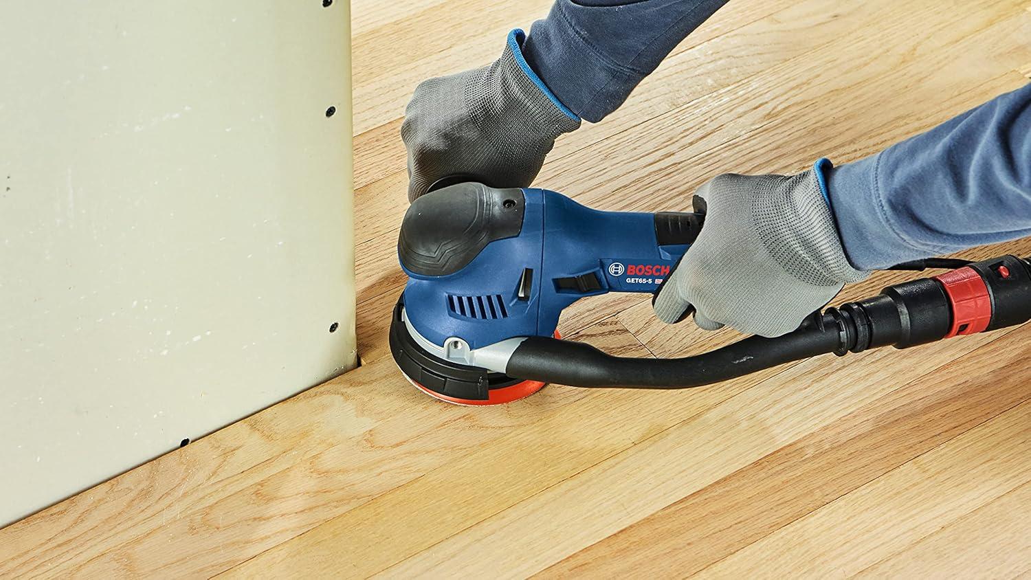 imageBOSCH GET756N Electric Orbital Sander Polisher 75 Amp Corded 6 Inch Disc Size DualMode Random Orbit amp Turbo5 Inch