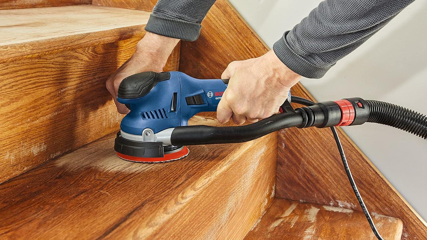 imageBOSCH GET756N Electric Orbital Sander Polisher 75 Amp Corded 6 Inch Disc Size DualMode Random Orbit amp Turbo5 Inch