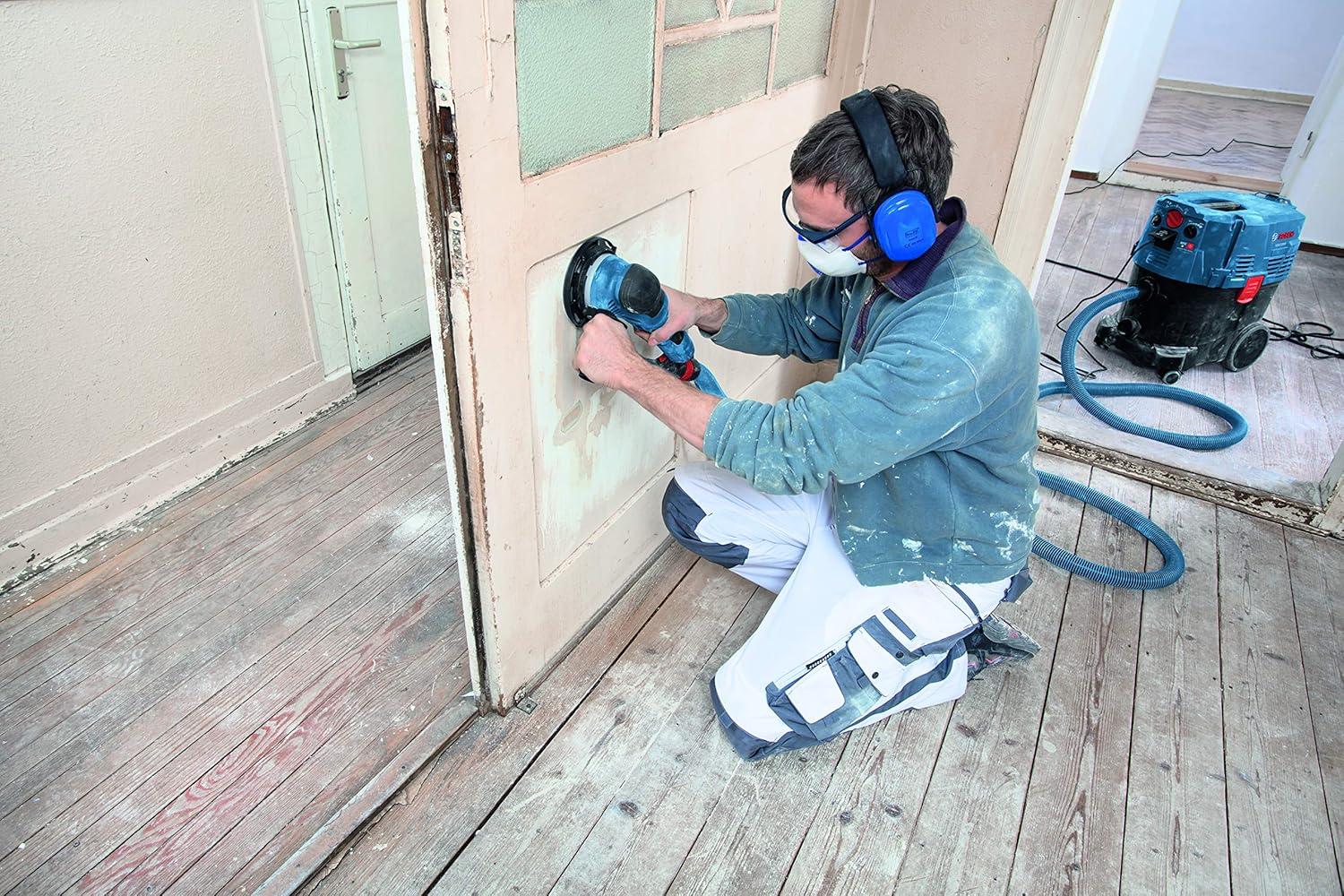 imageBOSCH GET756N Electric Orbital Sander Polisher 75 Amp Corded 6 Inch Disc Size DualMode Random Orbit amp Turbo6 Inch