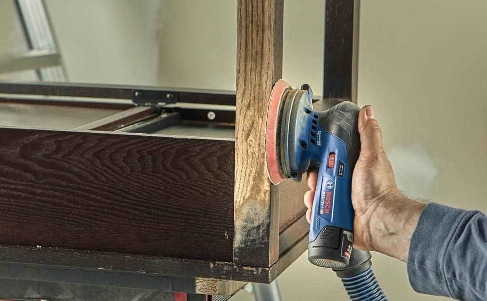 imageBOSCH GEX12V5N 12V Max Brushless 5 Random Orbit Sander Ergonomic Palm Grip Dust Collection System Speed Selector SoftStart Technology Bare Tool