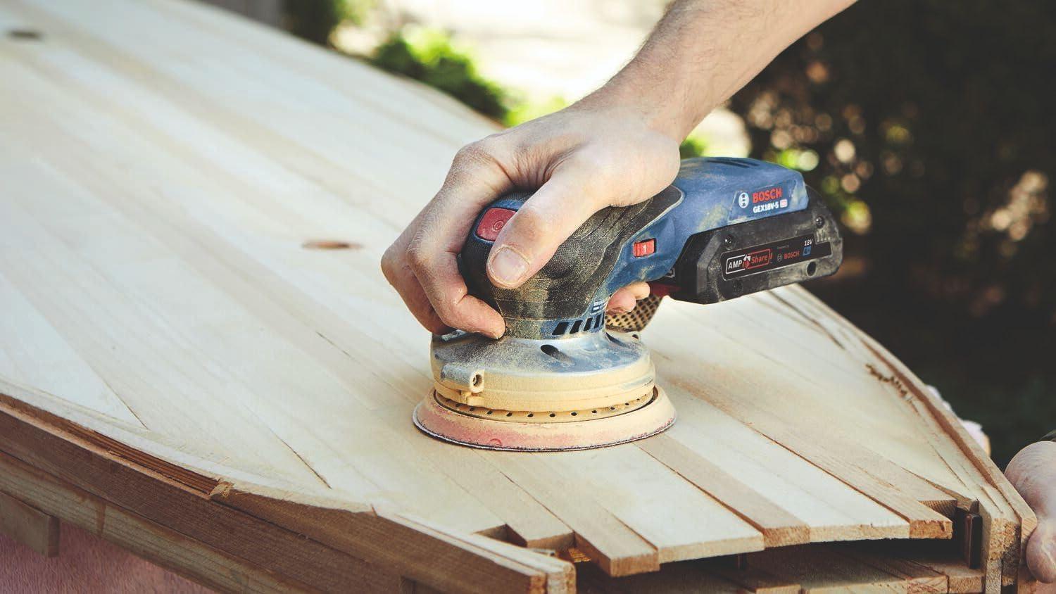 imageBOSCH GEX18V5N 18V Brushless 5 Inch Cordless Random Orbit Sander Bare ToolTool Only