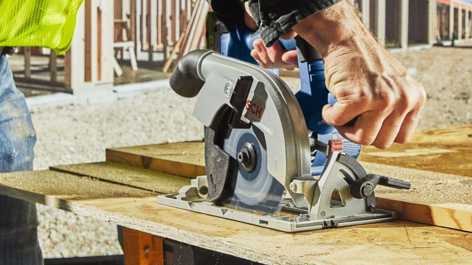 imageBOSCH GKS18V22LN 18V Brushless BladeLeft 612 In Circular Saw Bare ToolTool Only BladeRight