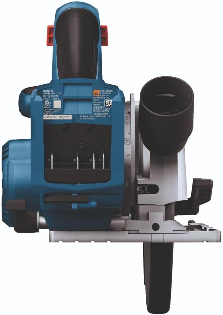 imageBOSCH GKS18V22LN 18V Brushless BladeLeft 612 In Circular Saw Bare ToolTool Only BladeRight
