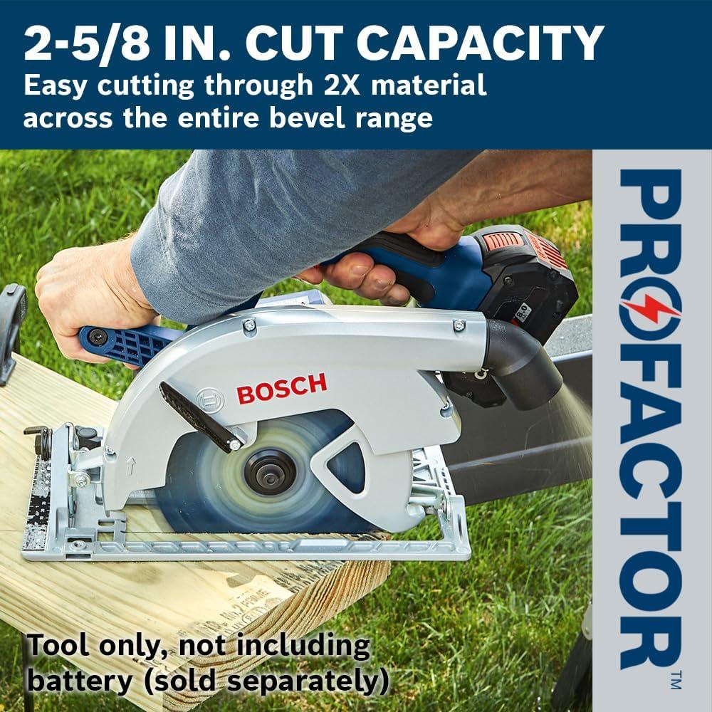 imageBOSCH GKS18V26LN PROFACTOR 18V 714 In BladeLeft Circular Saw Bare ToolTool Only