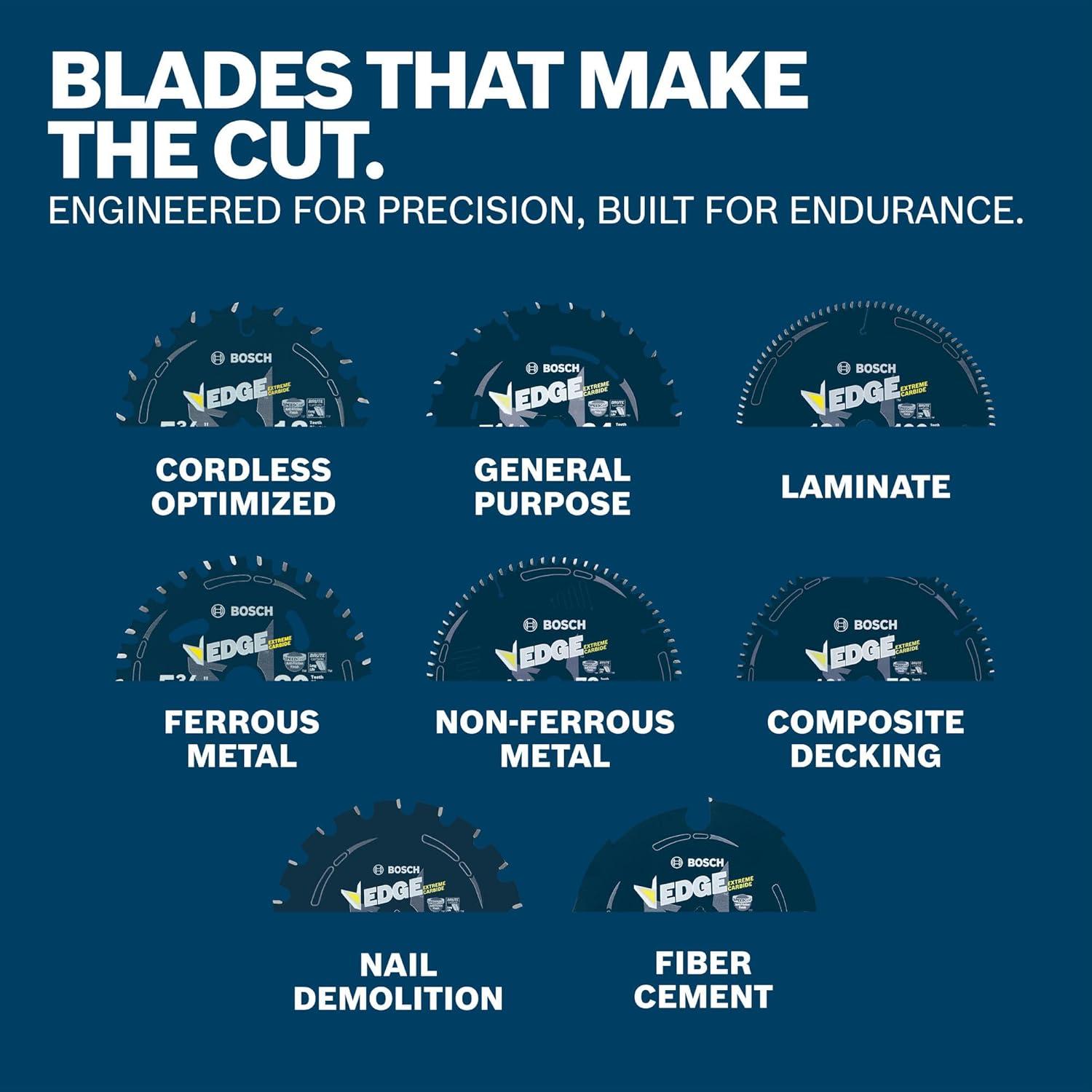 imageBOSCH GKW18V26N PROFACTOR 18V 714 Rear Handle Circular Saw BITURBO Brushless Technology 5000 RPM Lightweight Ergonomic Design Left Blade Orientation Electronic Brake Dust Port Bare Tool