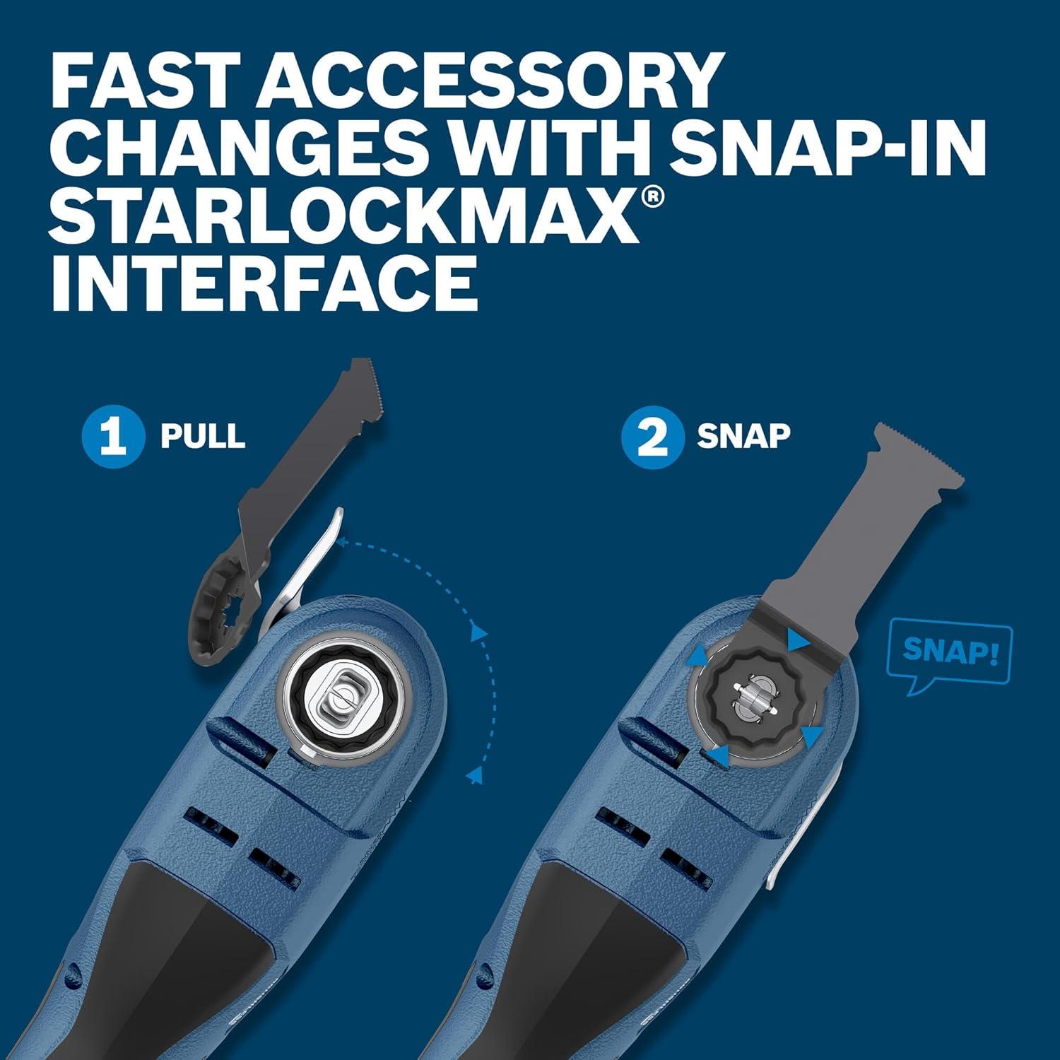 imageBOSCH GOP18V40N 18V Brushless StarlockMax Oscillating Tool Powerful 20000 OPM 6 Speed Settings AutoStop Ergonomic Design Fast Accessory Changes Ideal for Remodelers amp Contractors