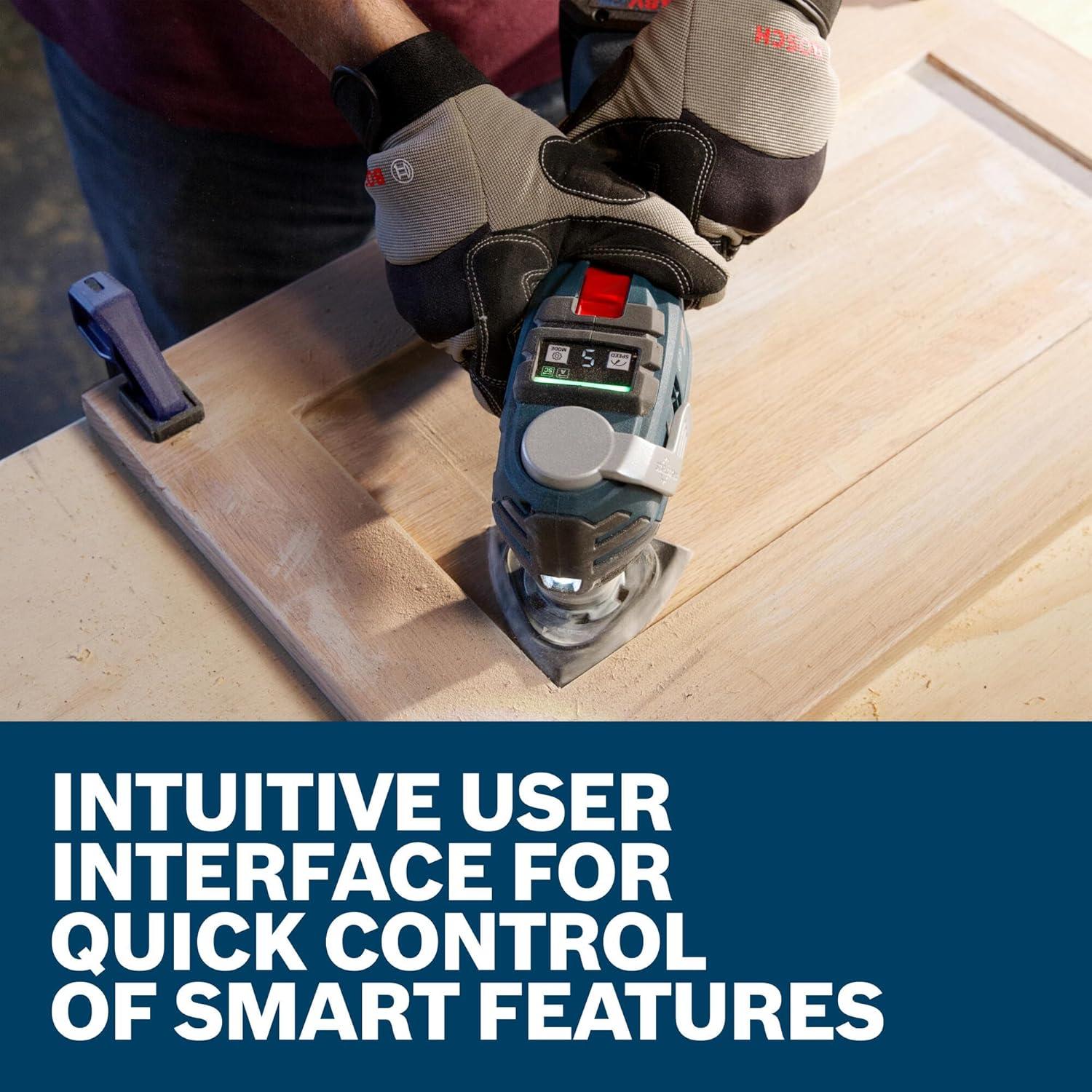 imageBOSCH GOP18V40N 18V Brushless StarlockMax Oscillating Tool Powerful 20000 OPM 6 Speed Settings AutoStop Ergonomic Design Fast Accessory Changes Ideal for Remodelers amp Contractors