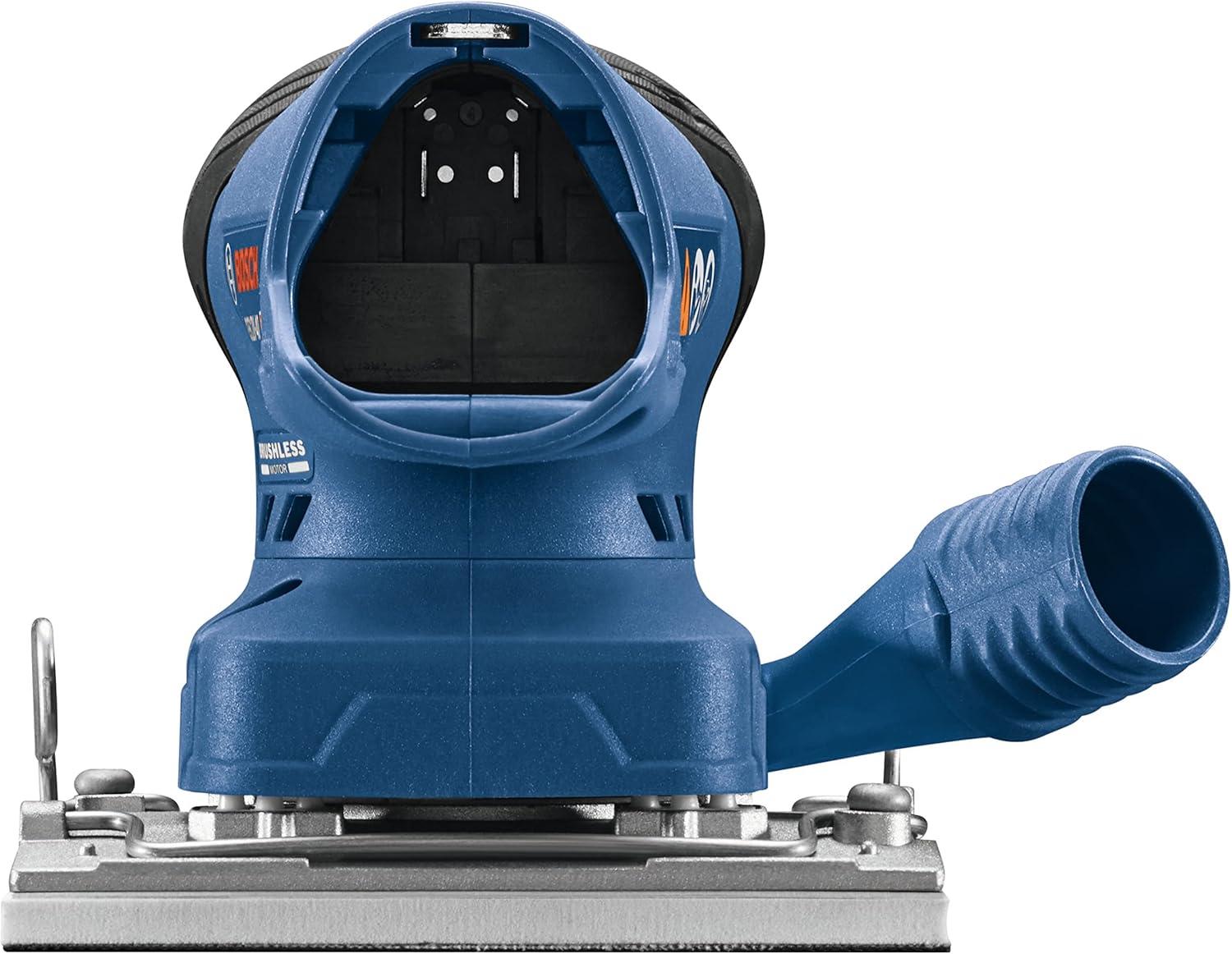 imageBOSCH GSS12V40N 12V Max Brushless Orbital Finishing Sander With Dust Bag 14 and 13 Sheet Bare Tool