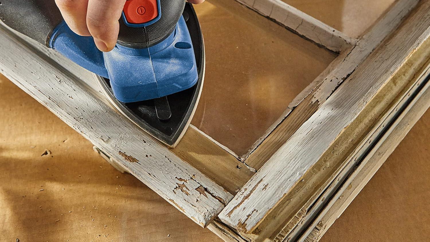 imageBOSCH GSS12V40N 12V Max Brushless Orbital Finishing Sander With Dust Bag 14 and 13 Sheet Bare Tool