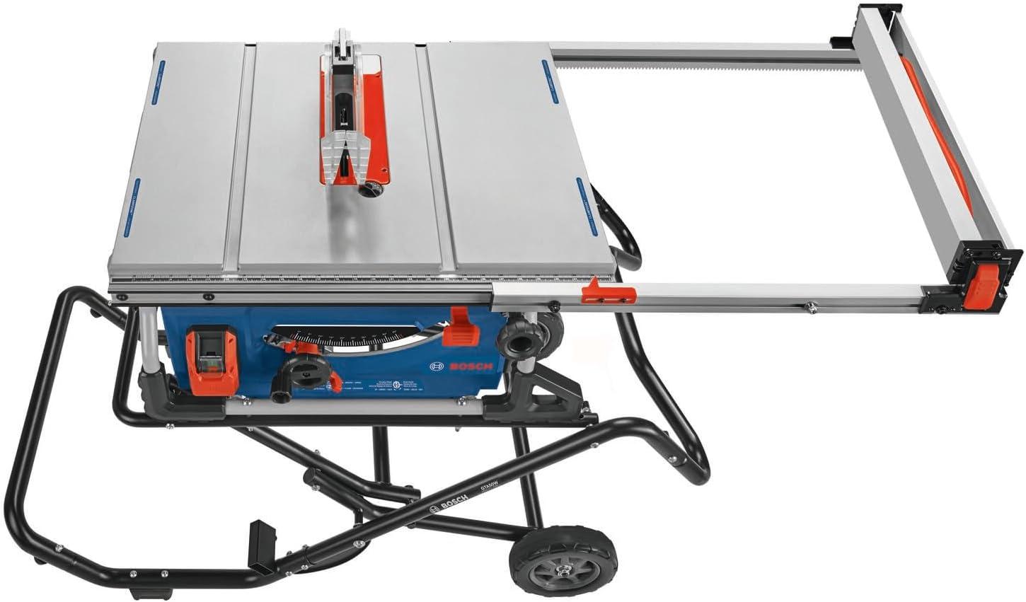 imageBOSCH GTS1510 10 Inch Portable Jobsite Table Saw with GravityRise Wheeled Stand 15 Amp 3218 Inch Rip Capacity 4 HP