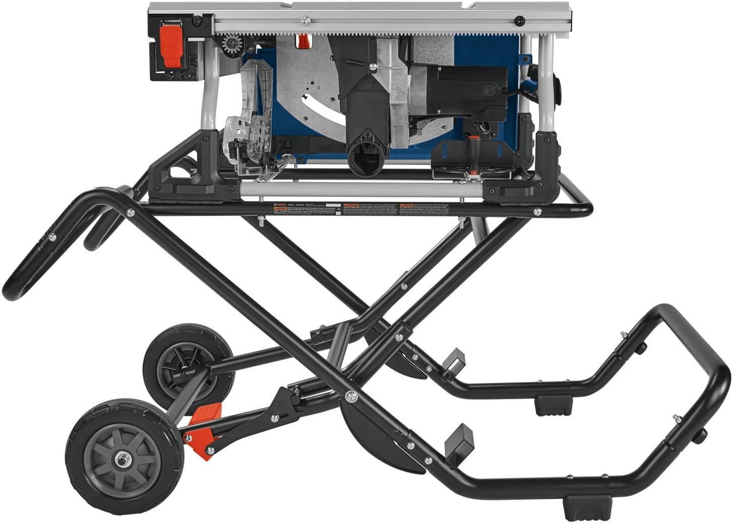 imageBOSCH GTS1510 10 Inch Portable Jobsite Table Saw with GravityRise Wheeled Stand 15 Amp 3218 Inch Rip Capacity 4 HP