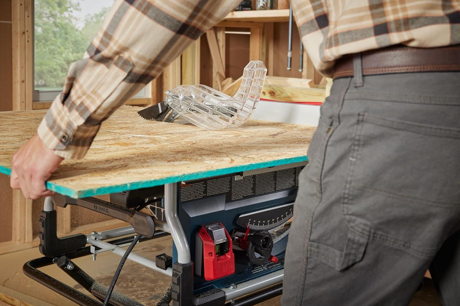 imageBOSCH GTS1510 10 Inch Portable Jobsite Table Saw with GravityRise Wheeled Stand 15 Amp 3218 Inch Rip Capacity 4 HP