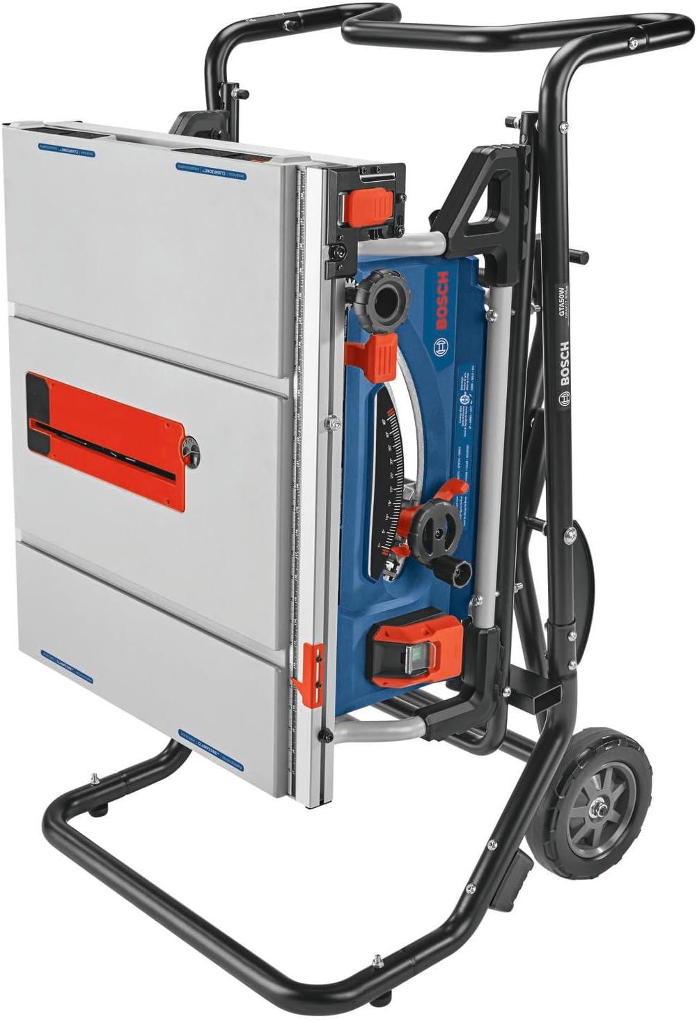 imageBOSCH GTS1510 10 Inch Portable Jobsite Table Saw with GravityRise Wheeled Stand 15 Amp 3218 Inch Rip Capacity 4 HP