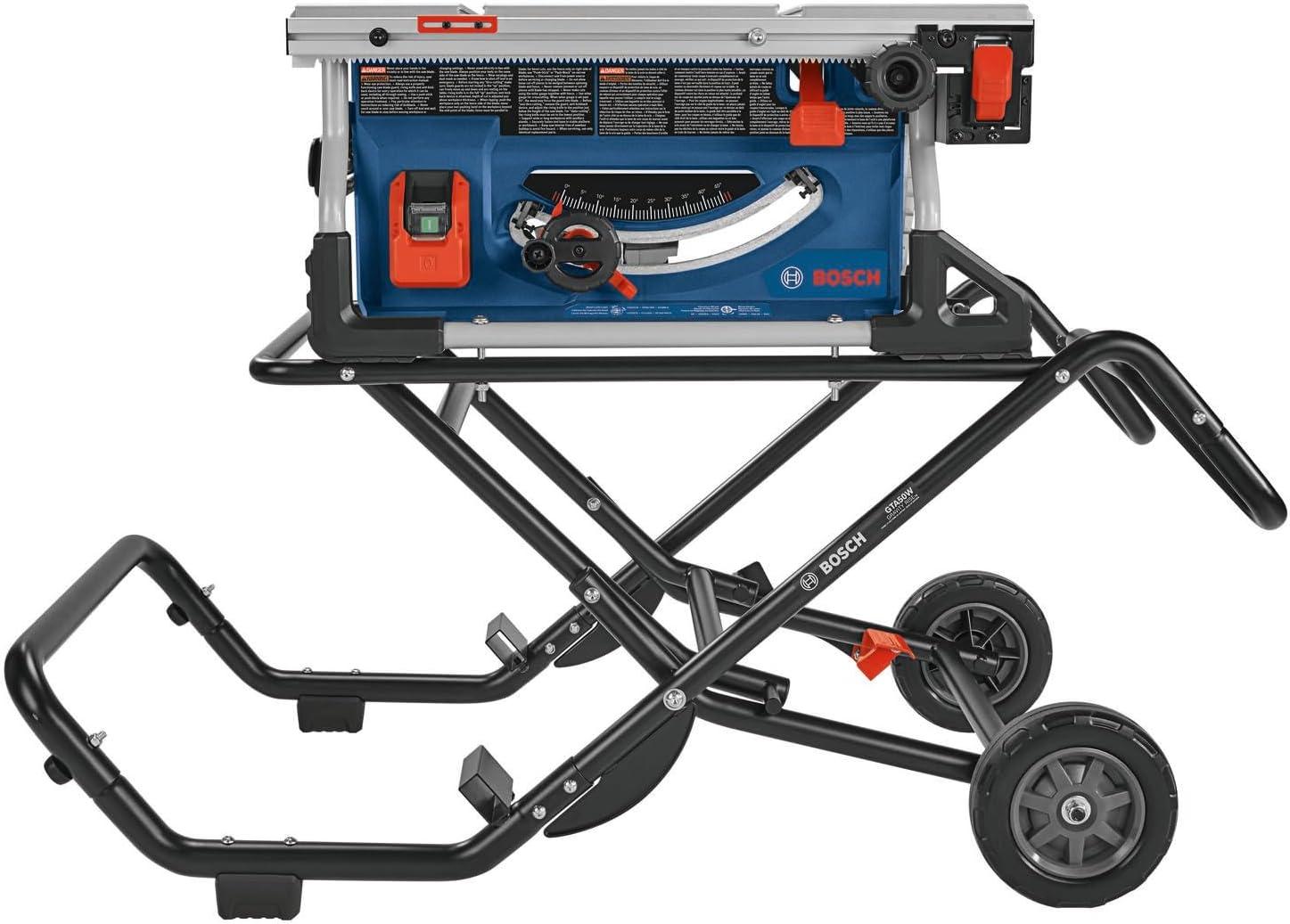 imageBOSCH GTS1510 10 Inch Portable Jobsite Table Saw with GravityRise Wheeled Stand 15 Amp 3218 Inch Rip Capacity 4 HP