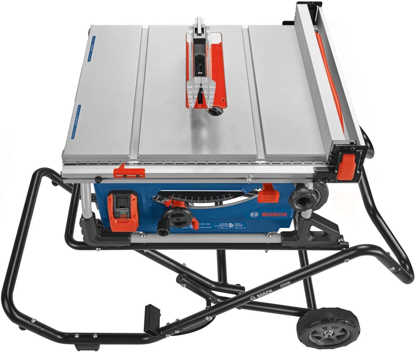 imageBOSCH GTS1510 10 Inch Portable Jobsite Table Saw with GravityRise Wheeled Stand 15 Amp 3218 Inch Rip Capacity 4 HP