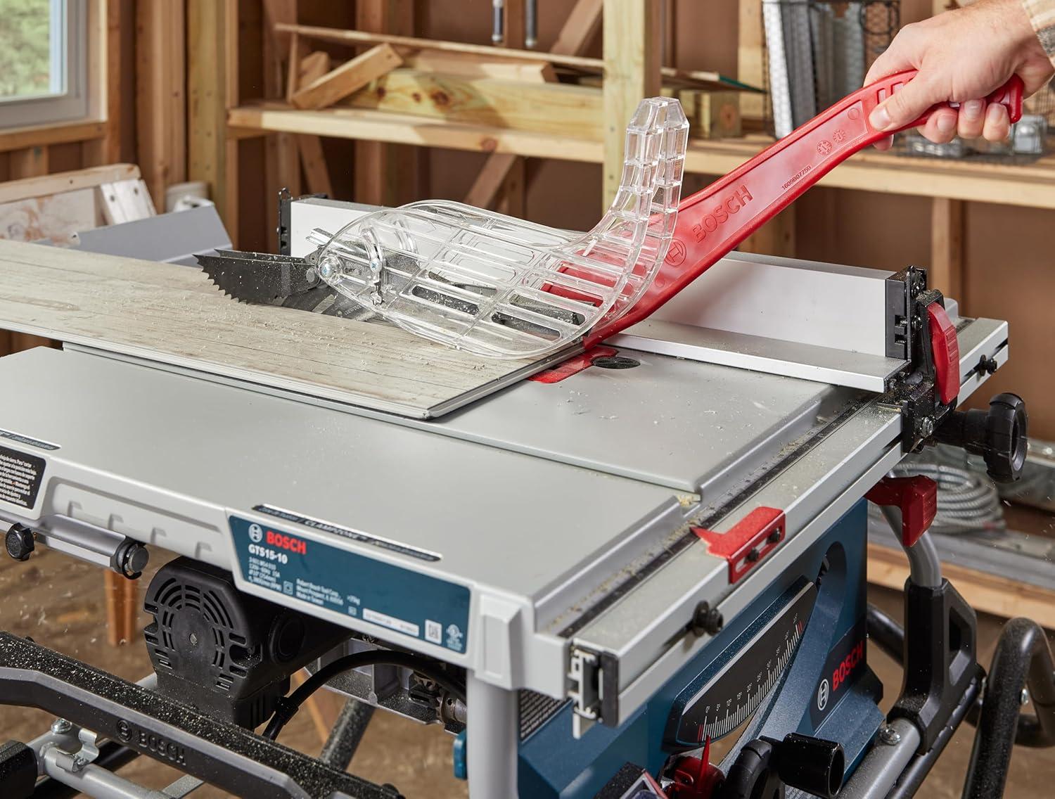 imageBOSCH GTS1510 10 Inch Portable Jobsite Table Saw with GravityRise Wheeled Stand 15 Amp 3218 Inch Rip Capacity 4 HP