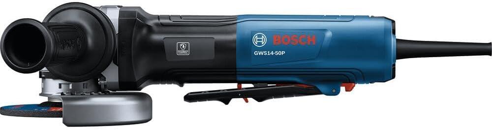 imageBOSCH GWS1450P 5 In Angle Grinder with LockOn Paddle Switch Complete Set for Versatile Grinding and Cutting