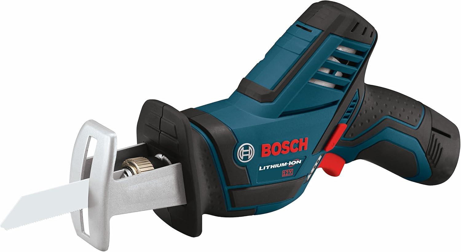 imageBOSCH GXL12V310B22 12V Max 3 Tool Power Tool Combo Kit Compact Cordless Drill Driver Pocket Reciprocating Saw and LED Worklight Set Includes 2 Batteries Charger amp BagIndustrial